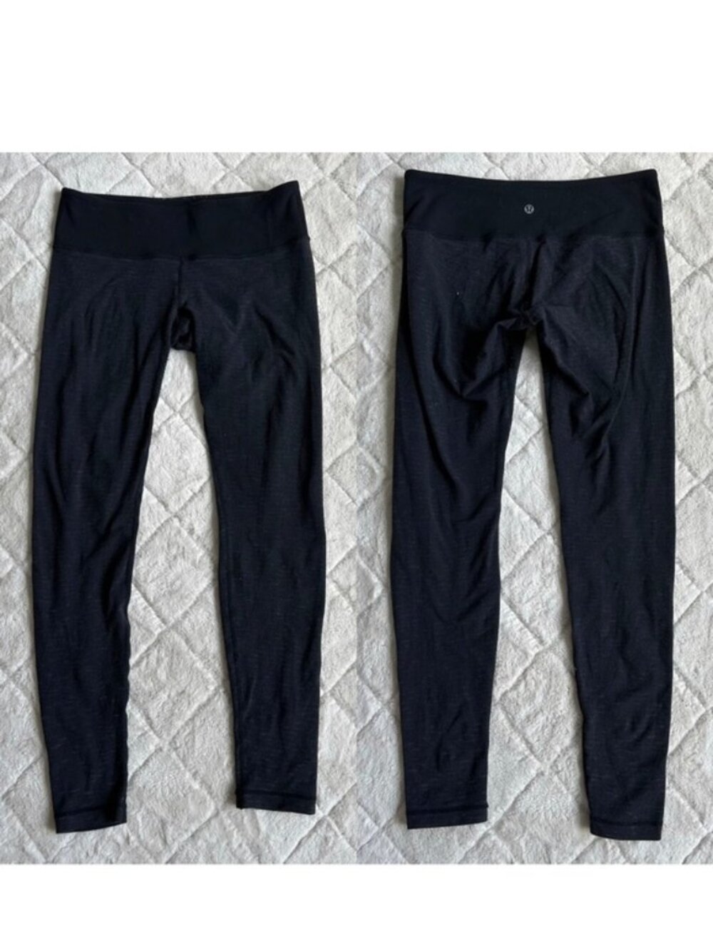 Lululemon | "Coal Pique" Wunder Under Pant Leggings | Size 8